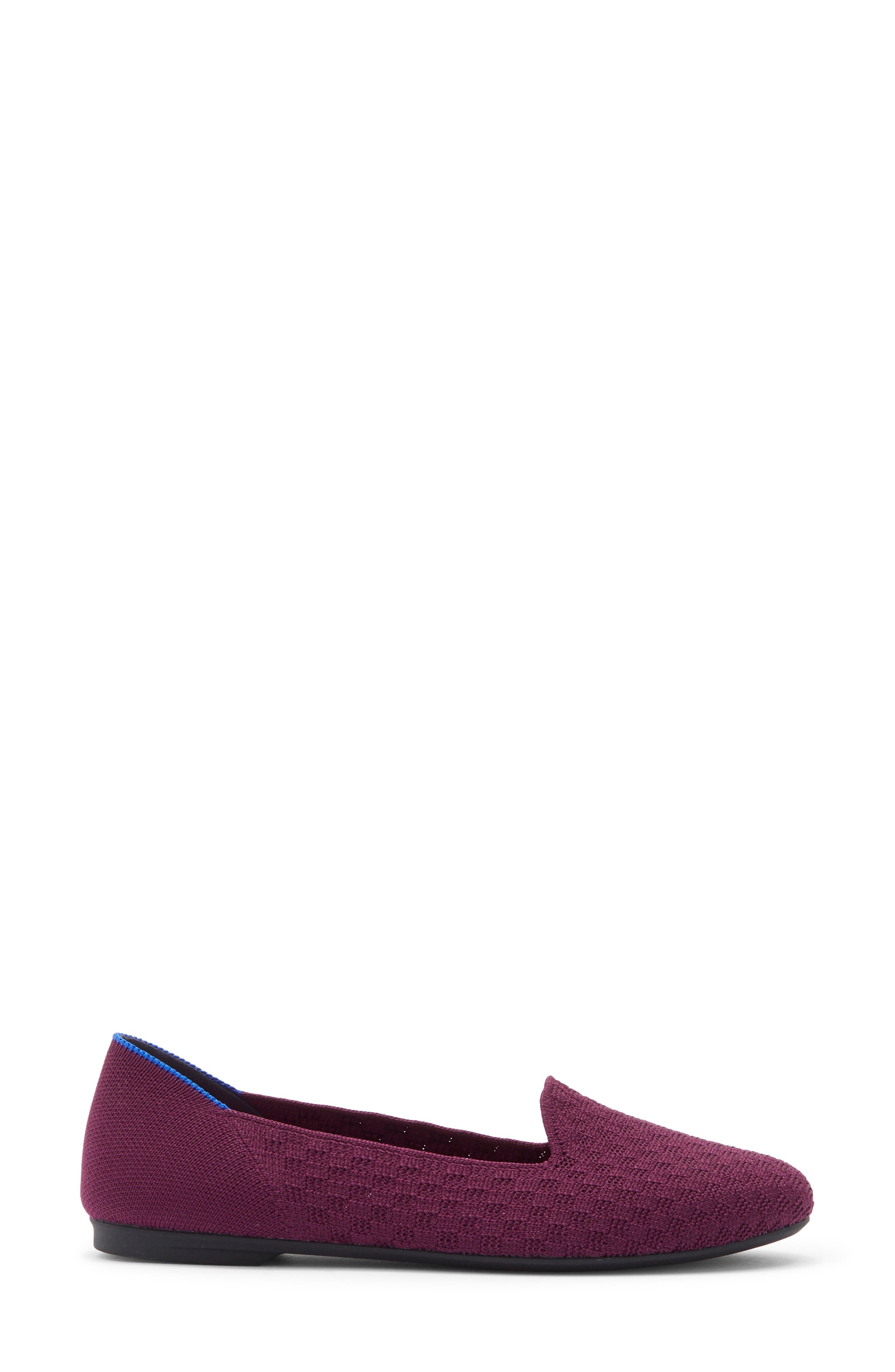 Lounge Knit Flat, Alternate, color, PLUM BASKETWEAVE