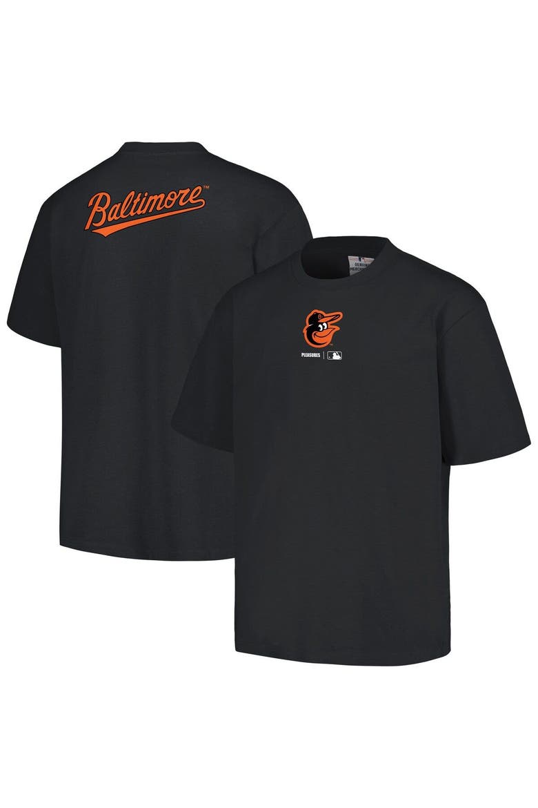 Men's PLEASURES  Black Baltimore Orioles Mascot T-Shirt, Main, color, Black