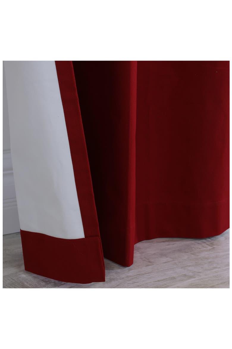 Set of 2 Cotton Curtain Panels, Alternate, color, BURGUNDY
