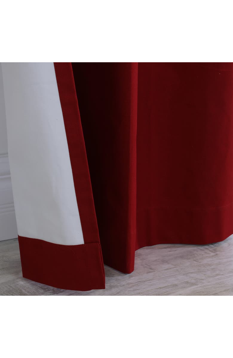 Outdoor Decor by Commonwealth Set of 2 Cotton Curtain Panels, Alternate, color, Burgundy