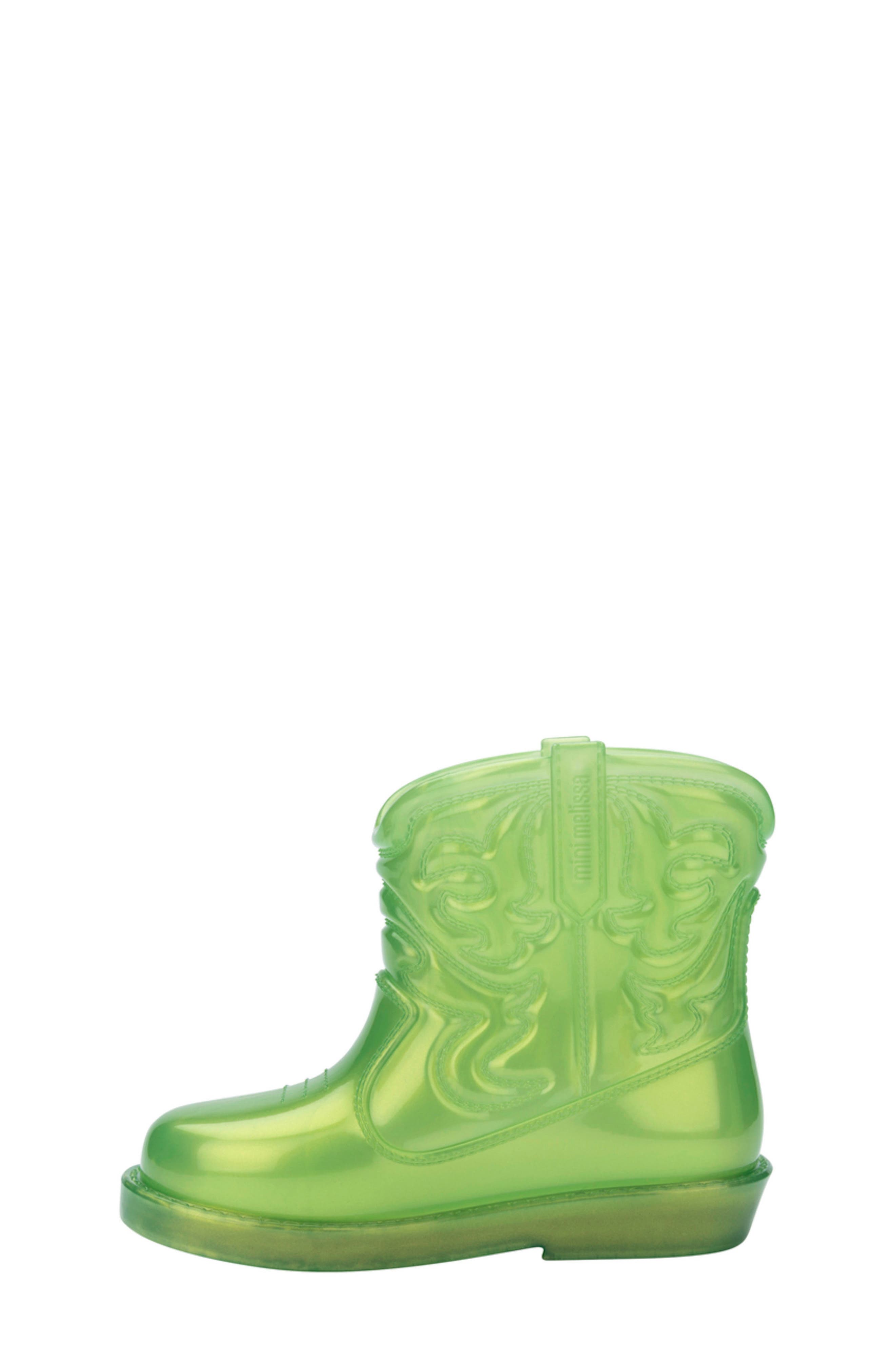 Mini Melissa Kids
 Texas Western Boot, Alternate, color, Pearly Green