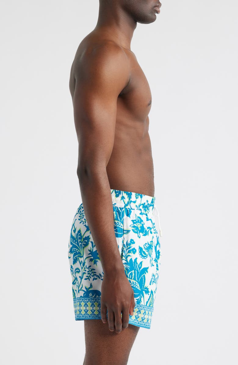 Etro Roma Floral Swim Trunks, Alternate, color, Stampa F.do Verde