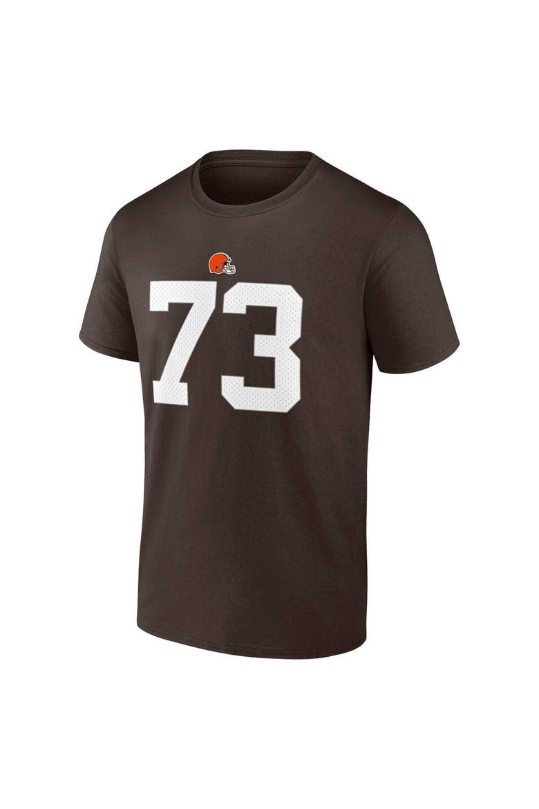 Men's Fanatics Branded Joe Thomas Brown Cleveland Browns Retired Player Icon Name & Number T-Shirt, Alternate, color, Brown