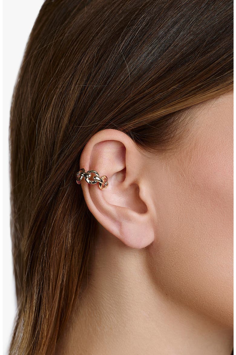 Link Ear Cuff (Nordstrom Exclusive), Alternate, color, YELLOW GOLD