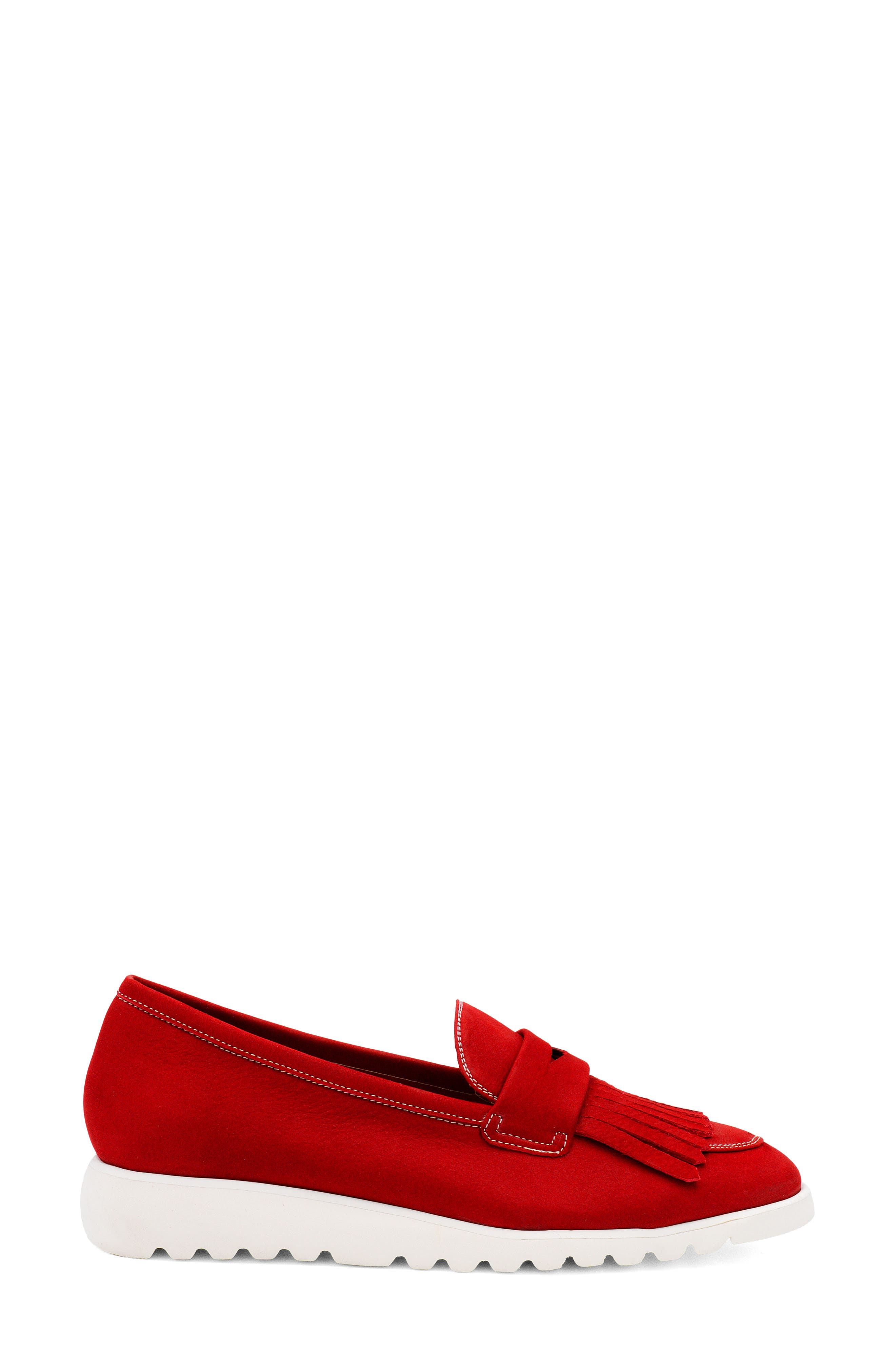 Elemento Fringe Penny Loafer, Alternate, color, ROSSO LONG BEACH