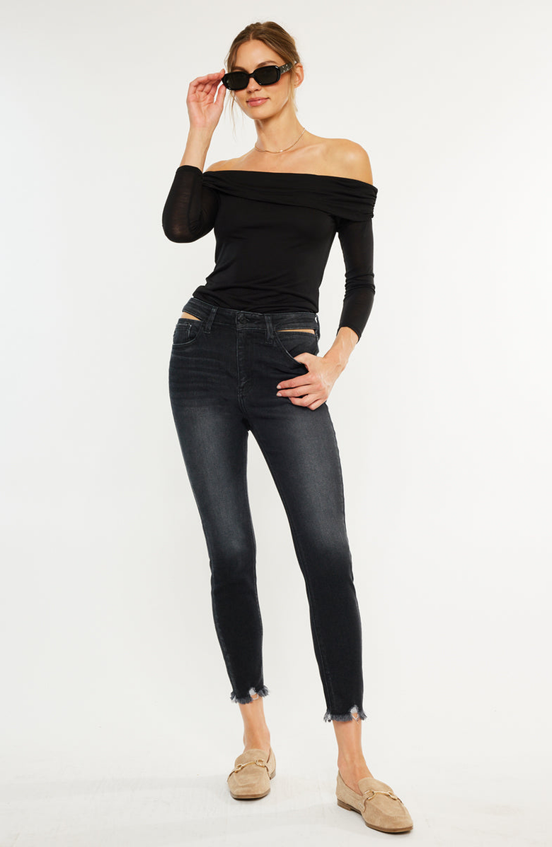 KanCan Tiara High Rise Ankle Skinny Jeans, Alternate, color, Dark Gray