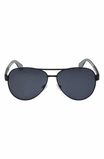 Timberland 62mm Oversize Polarized Pilot Sunglasses