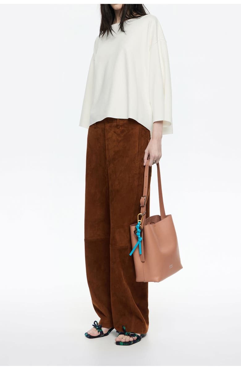 Bimba y Lola Ponte Di Roma Boxy T-Shirt, Alternate, color, Ivory