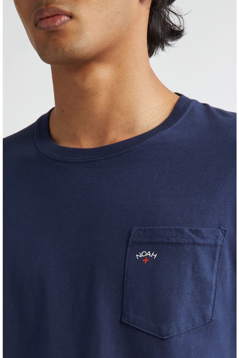 Core Logo Cotton Pocket T-Shirt, Alternate, color, NAVY