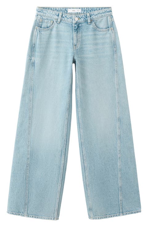 Low Rise Wide Leg Jeans