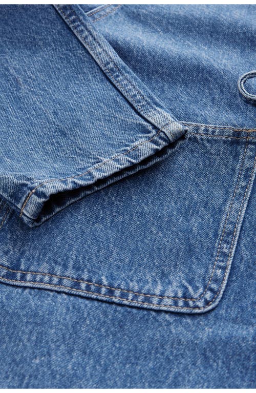 Next Front Tie Boxy Denim Jacket In Blue