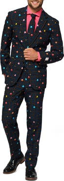 OppoSuits x Pac-Man™ Slim Fit Two-Piece Suit & Tie Set