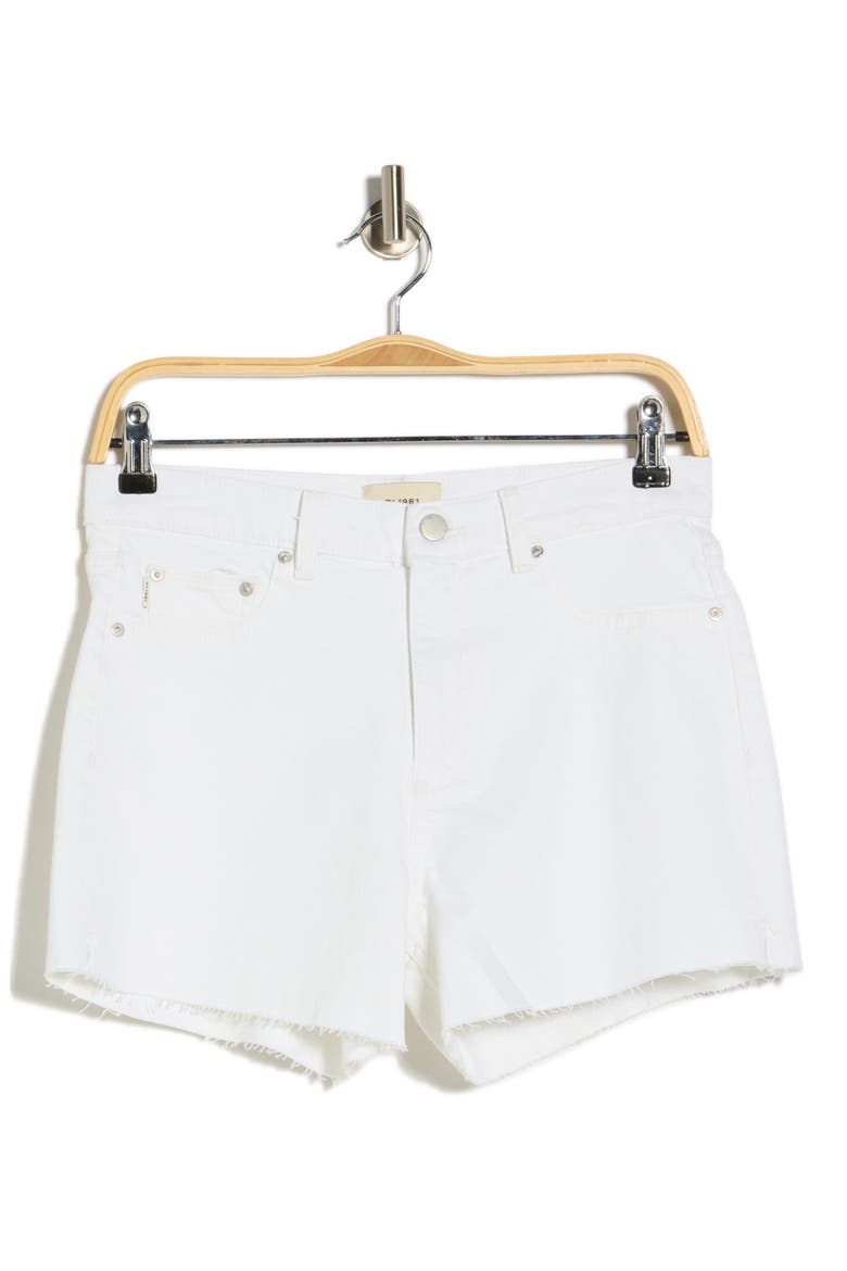 Marion Denim Shorts, Alternate, color, WHITE