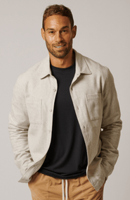 LEISURE LAB Cotton Tweed Button Up