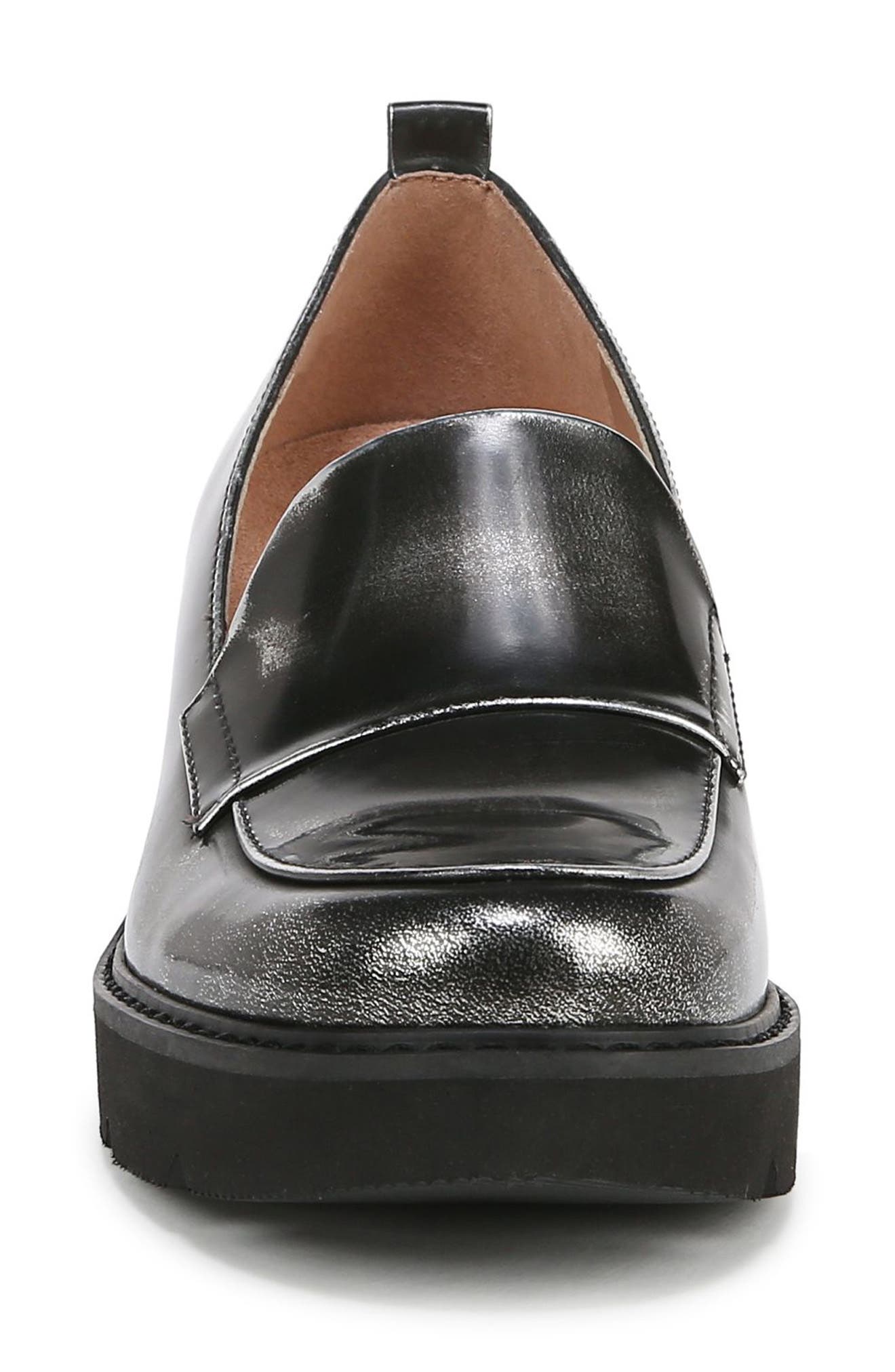 Naturalizer Darry Leather Loafer, Alternate, color, Black / Silver Leather