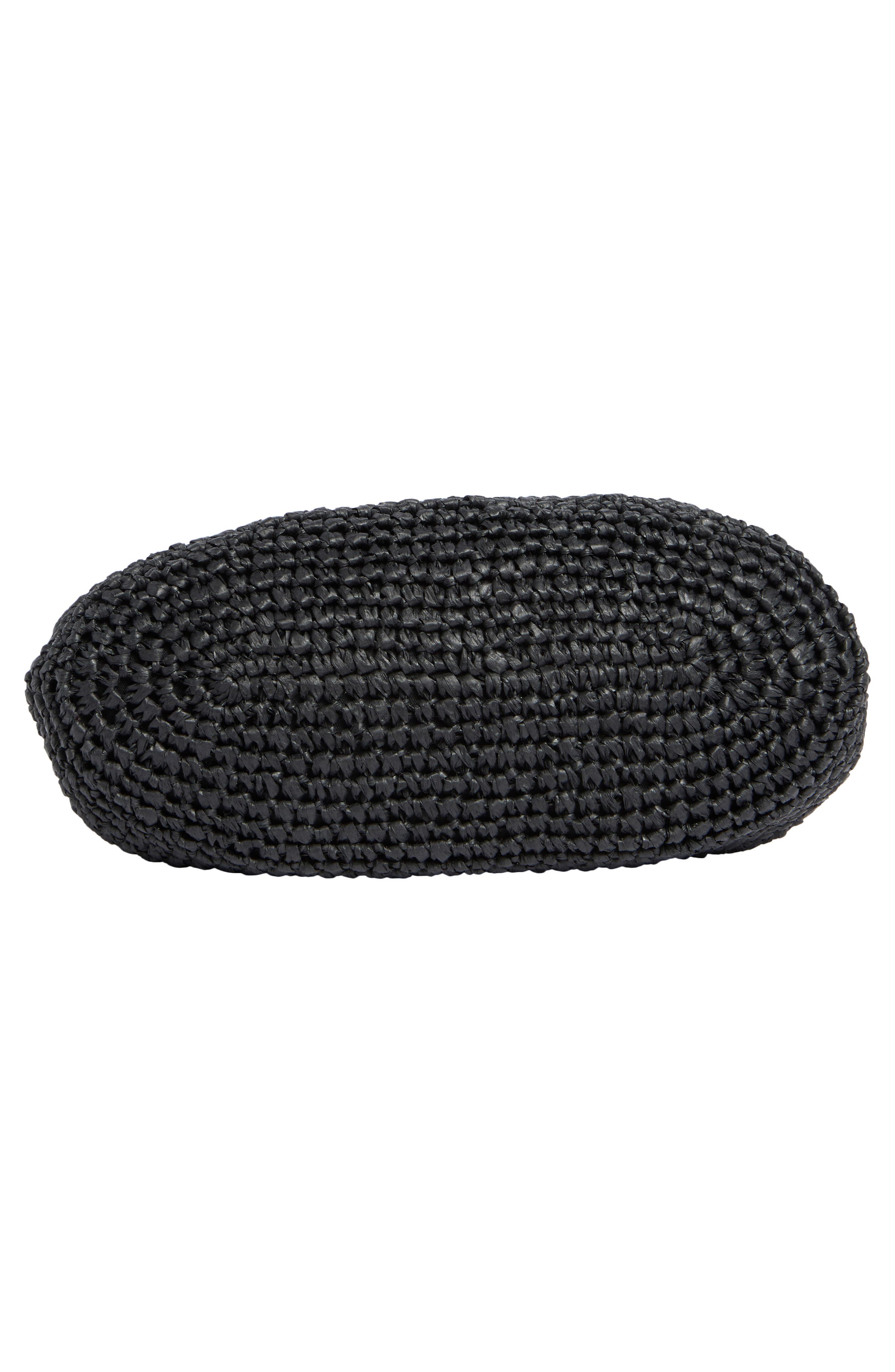 Collection XIIX Straw Frame Clutch with Handle, Alternate, color, Black