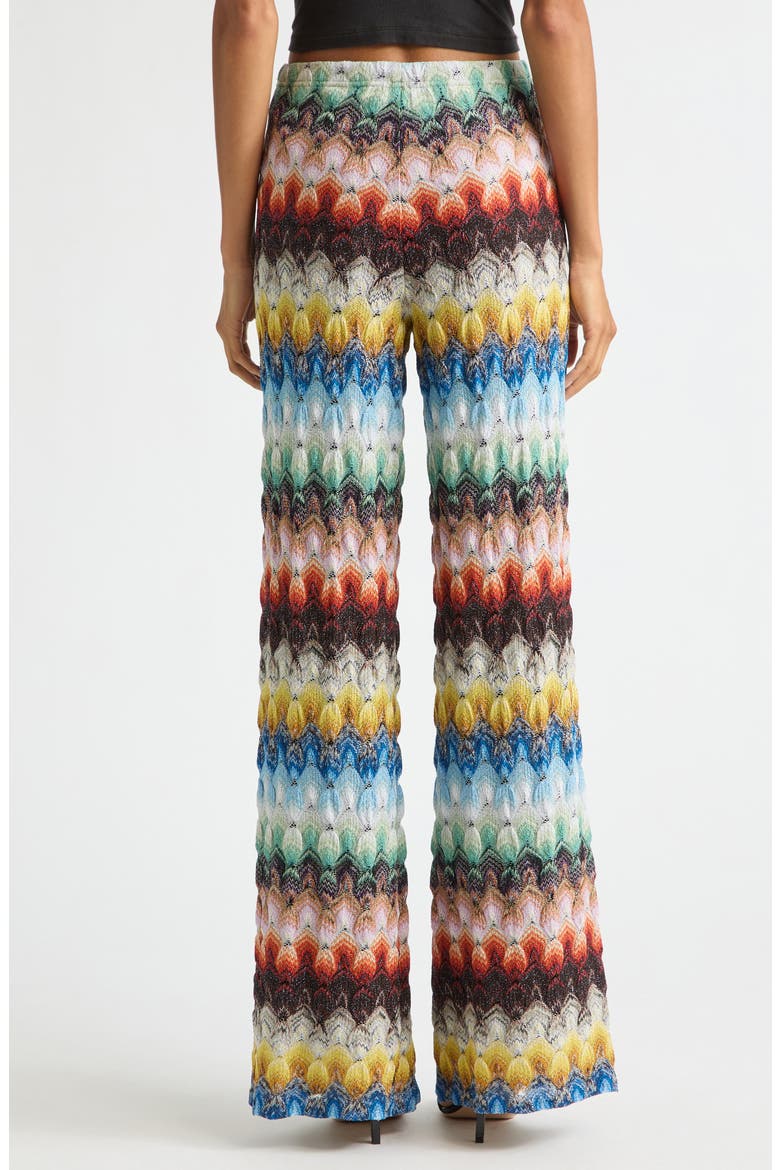 Lace Motif Lamé Pants, Alternate, color, MULTICOLOR ON BLACK BASE