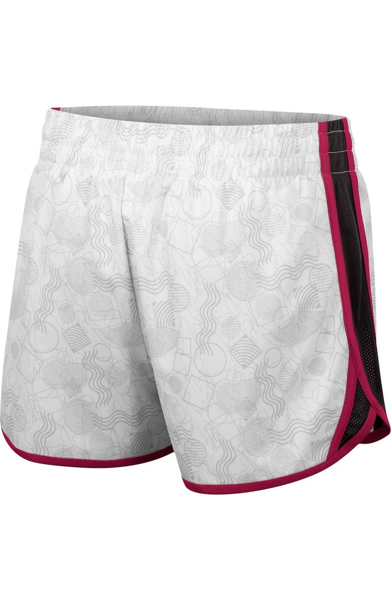 COLOSSEUM Women's Colosseum White Arizona State Sun Devils The Plastics Geo Print Shorts, Alternate, color, 
