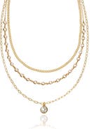 Ettika Crystal Layered Chain Necklace