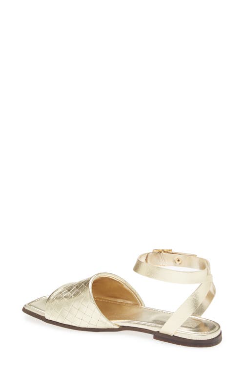 Bruno Magli Rita Woven Sandal In Gold