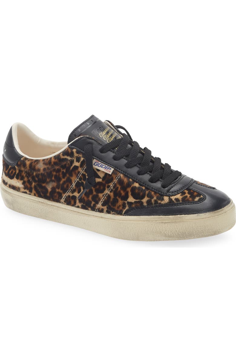 Golden Goose Soul Star Genuine Calf Hair Sneaker, Main, color, Beige Brown Black Leo/ Black