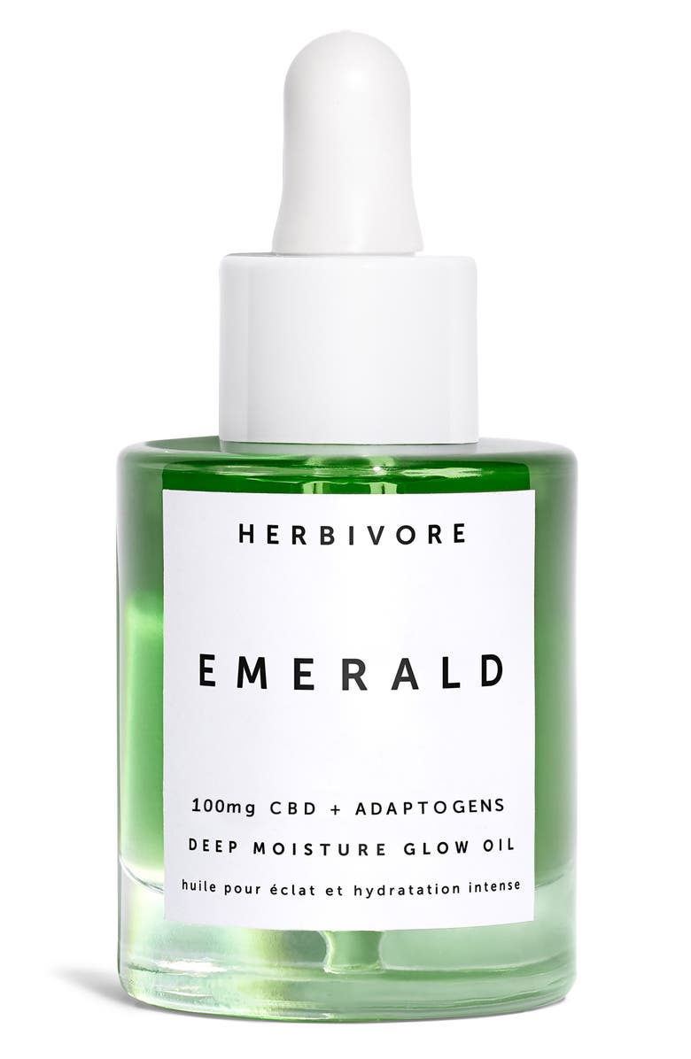 Herbivore Botanicals Emerald CBD + Adaptogens Deep Moisture Glow Oil, Main, color, 