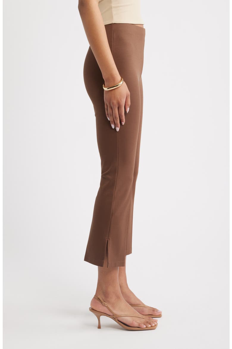 Kick Flare Stretch Twill Pants, Alternate, color, BROWN TERRA