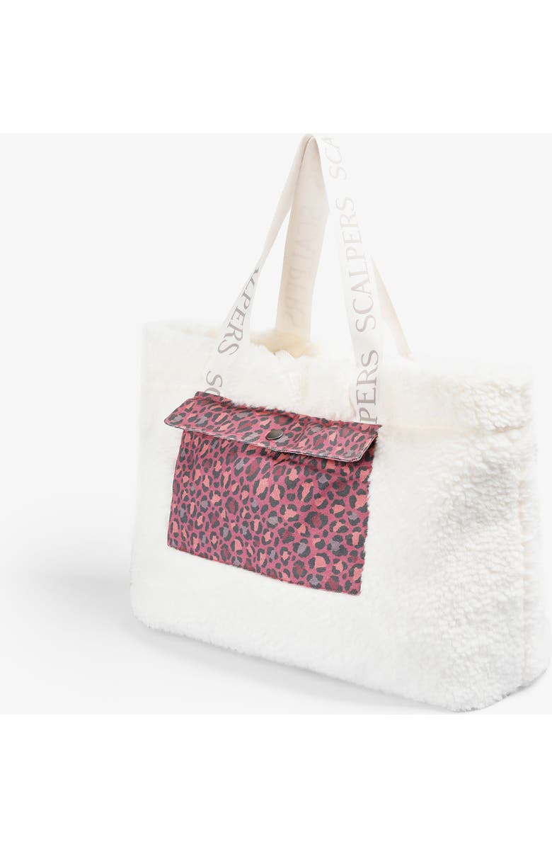 Scalpers Fluffy Soft Tote Bag for Girls, Alternate, color, White