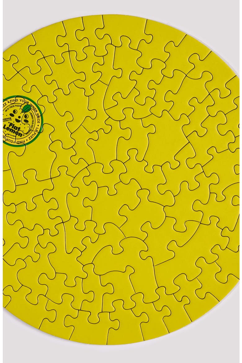 Flat Lemon 81 Piece Mini Jigsaw Puzzle, Alternate, color, None
