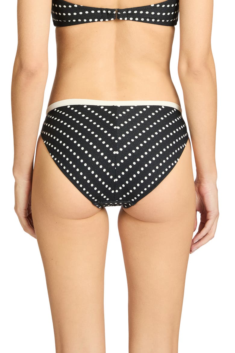 Millie Ring Side Bikini Bottoms, Alternate, color, BLACK/ ECRU