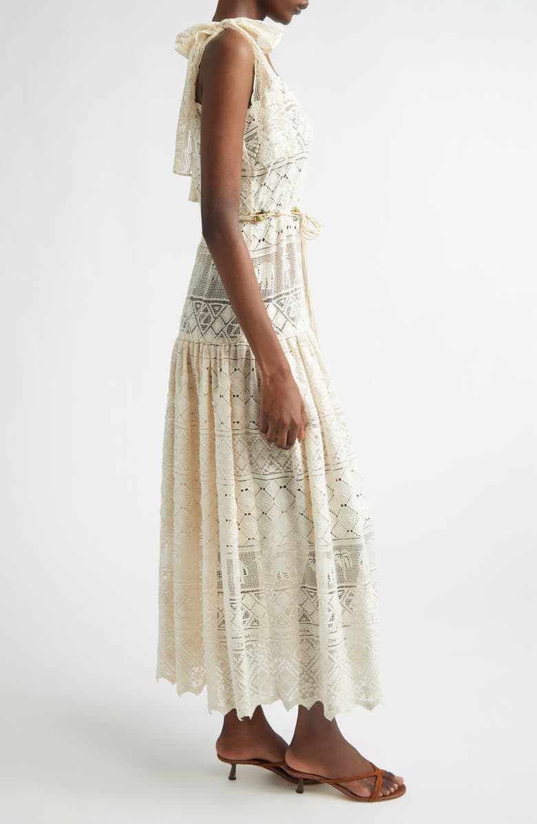 Zimmermann Indra Lace Cover-Up Sundress, Alternate, color, Tea