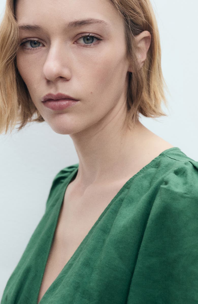 MANGO Linen Blend Dress, Alternate, color, 