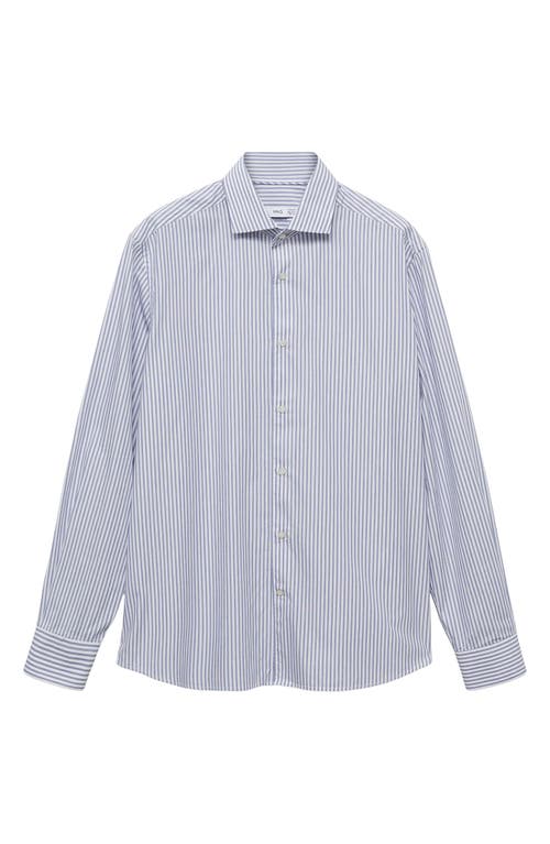 Mango Regular Fit Pinstripe Cotton Button-up Shirt In Multi