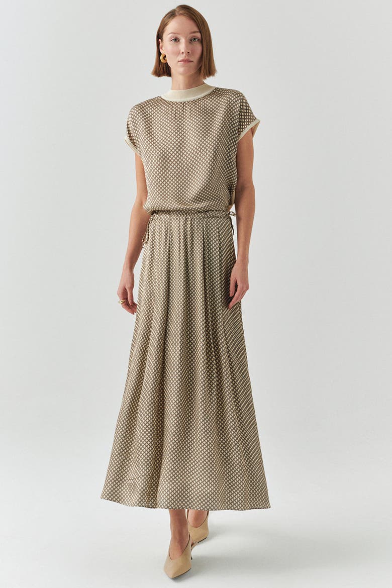 Dalia Midi Skirt, Main, color, Beige