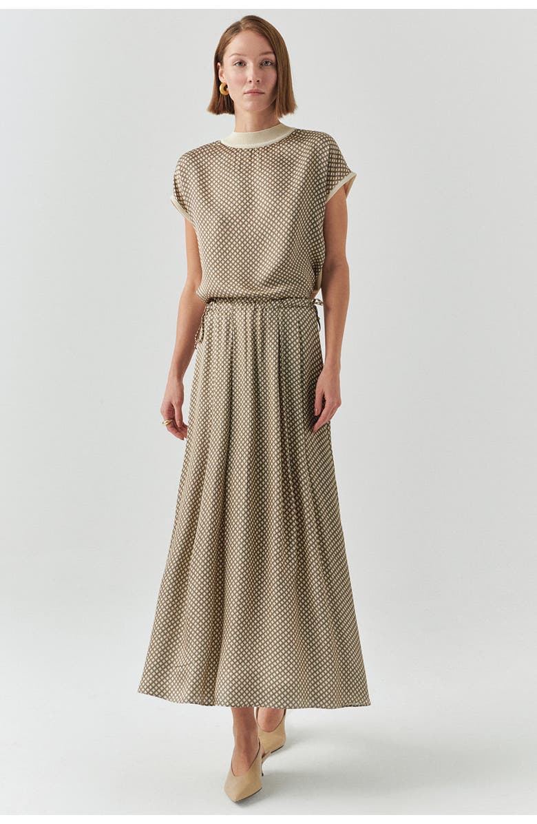 Exquise Dalia Midi Skirt, Main, color, Beige