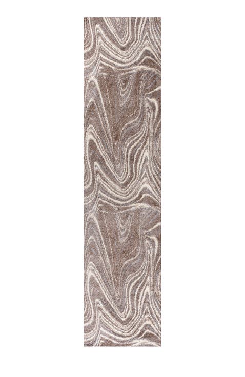 Eleni Contemporary Glam Abstract Marble Area Rug