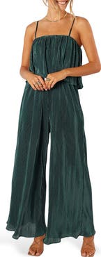 Petal & Pup Jillian Plissé Jumpsuit