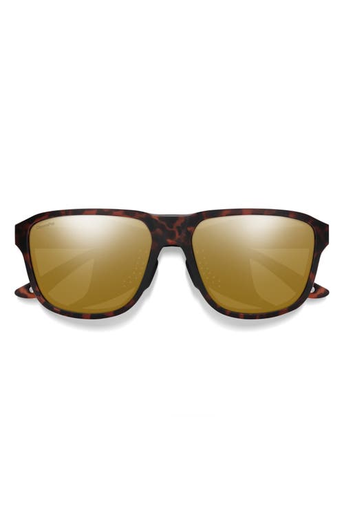 Smith Embark 58mm Chromapop™ Polarized Square Sunglasses In Tortoise/chromapop Bronze