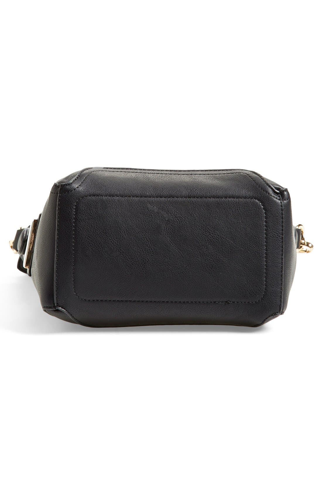 'Mini Chartres' Messenger Bag, Alternate, color, BLACK