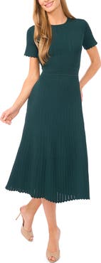 Ted Baker Pointelle Short Sleeve Midi Dress