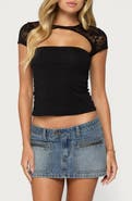 EDIKTED Celesh Lacey Cutout Top