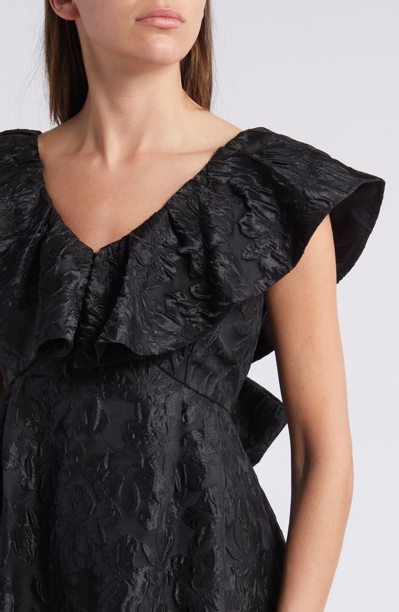 Chelsea28 Floral Jacquard Bow Back Cocktail Minidress, Alternate, color, 