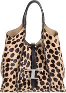 Tod's Mini T Timeless Calf Hair Shopping Tote