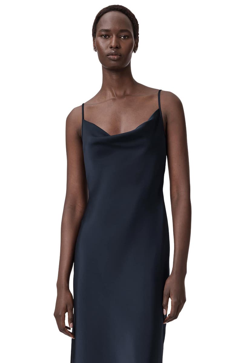 AllSaints Hadley Satin Slipdress, Alternate, color, 