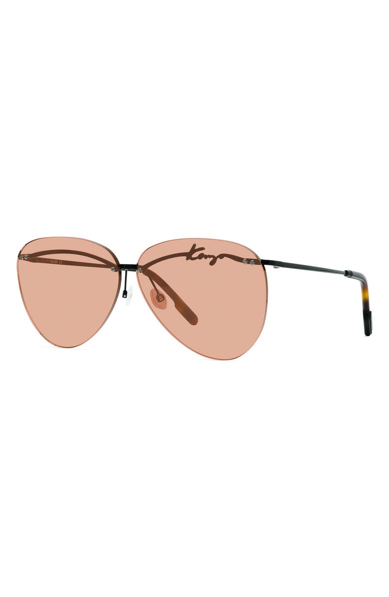 KENZO 66mm Pilot Sunglasses, Alternate, color,