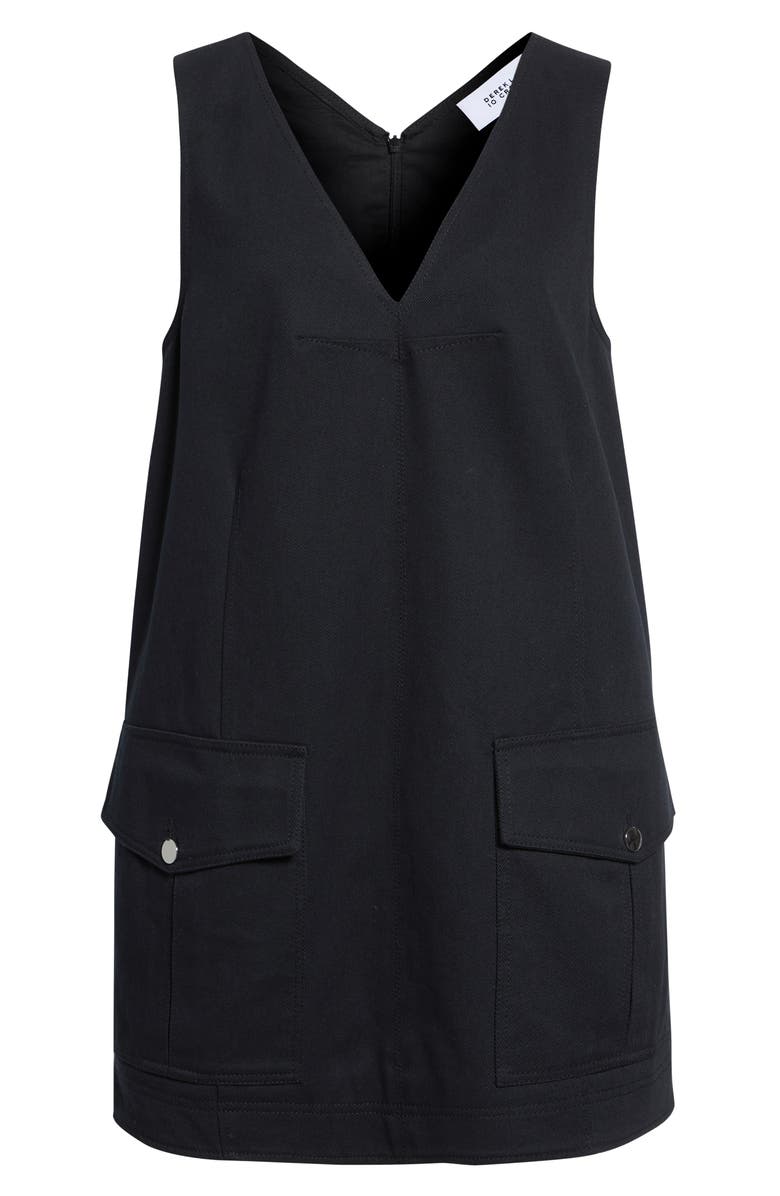 Derek Lam 10 Crosby Xander Utility Shift Dress, Alternate, color, Black