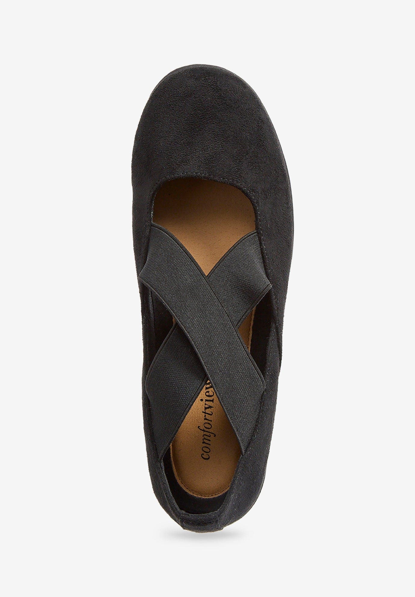 Comfortview The Stacia Mary Jane Flat, Alternate, color, Black