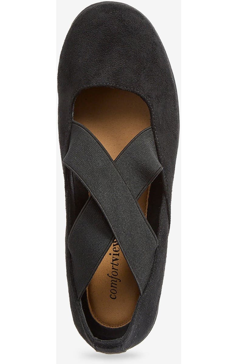 Comfortview The Stacia Mary Jane Flat, Alternate, color, Black