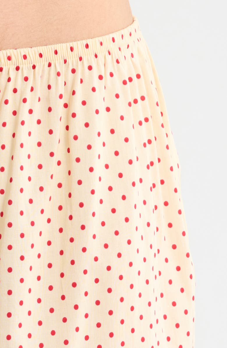 Reformation Hazel Eyelet Organic Cotton Blend Pajamas, Alternate, color, Marilyn Dot