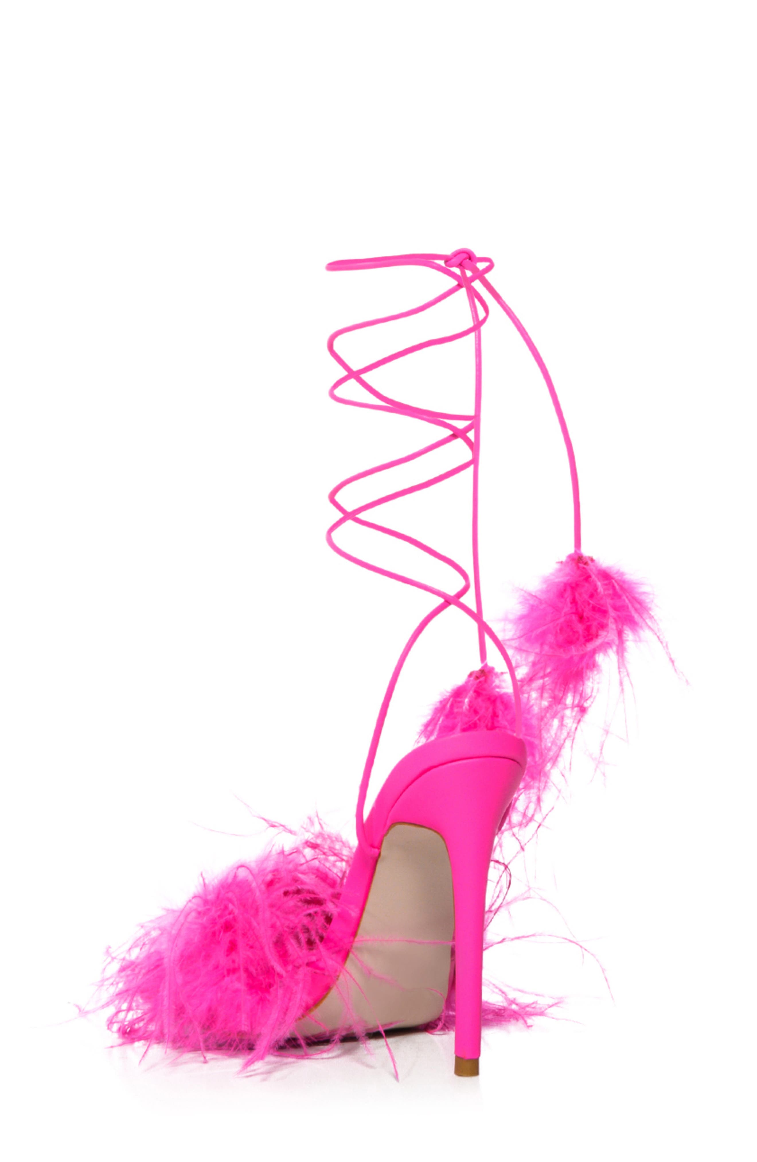 AZALEA WANG Penn Feather Ankle Wrap Sandal, Alternate, color, 